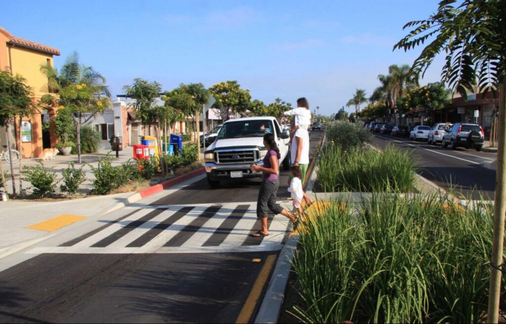 Crosswalk at the roundabout