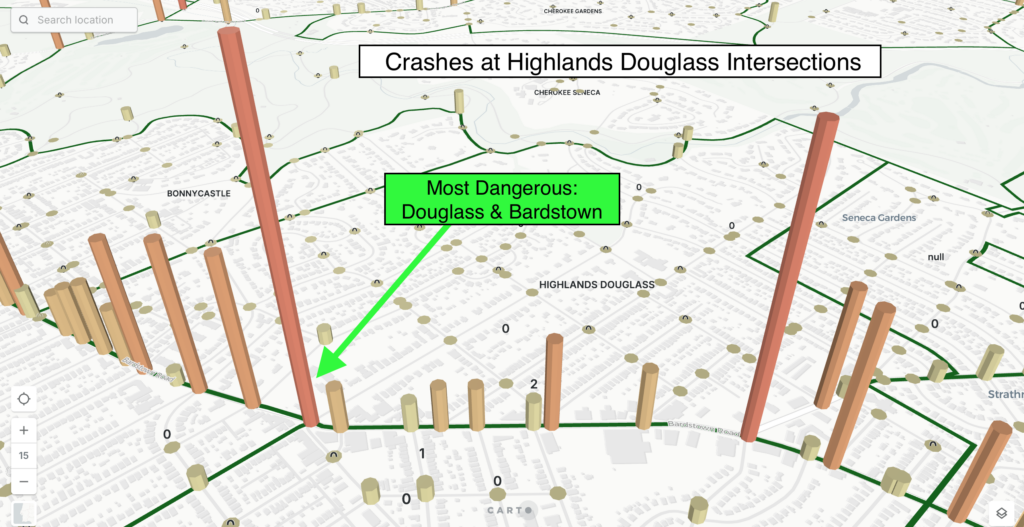 Crashes at neighborhood intersections